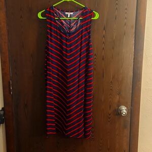 Red and blue dress
